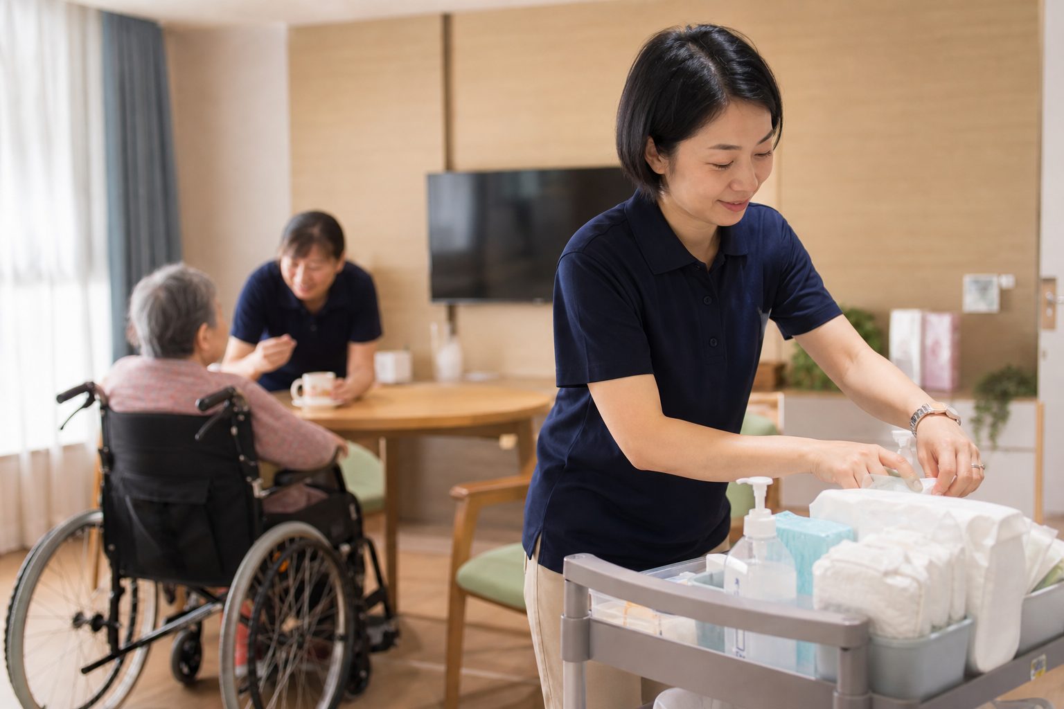 長照機構日常照護空間與物資使用情境